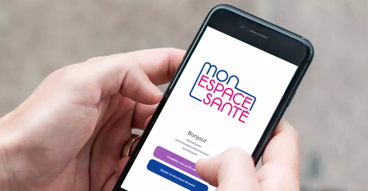 page de connexion à l'application mobile Mon espace santé.