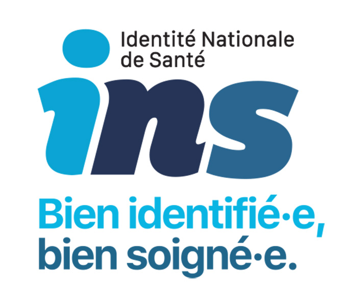 Logo de l'INS et son slogan Bien identifié / identifiée, bien soigné / soignée