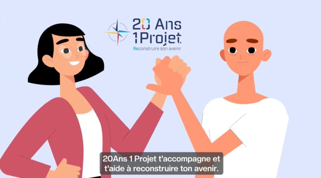 page d'accueil du site de l'association 20ans 1 projet