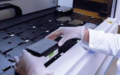 installation de prélèvements dans un automate du laboratoire
