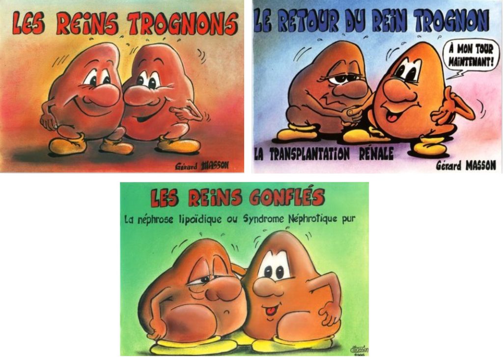 couverture des 3 albums illustrés Les reins trognons