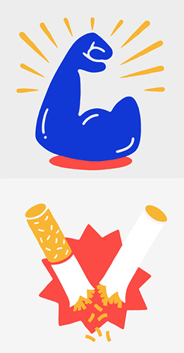 dessin de cigarette écrasée