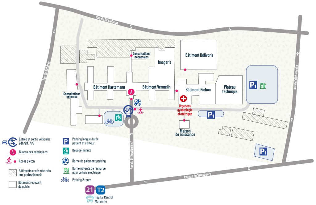 plan de stationnement à la maternité