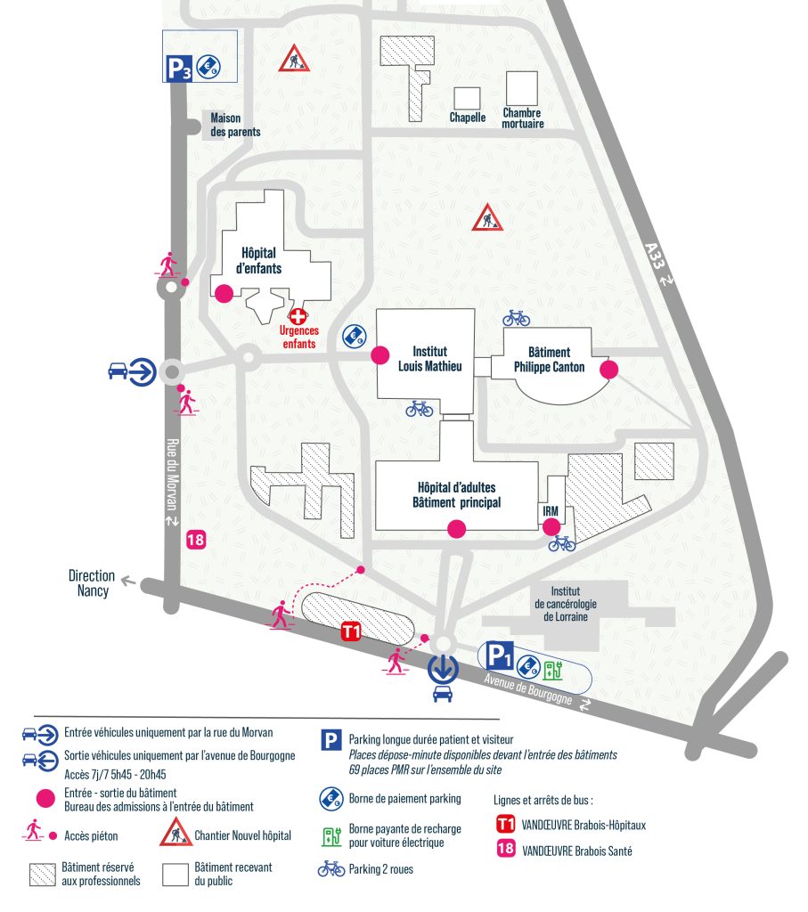 Plan de stationnement à Brabois