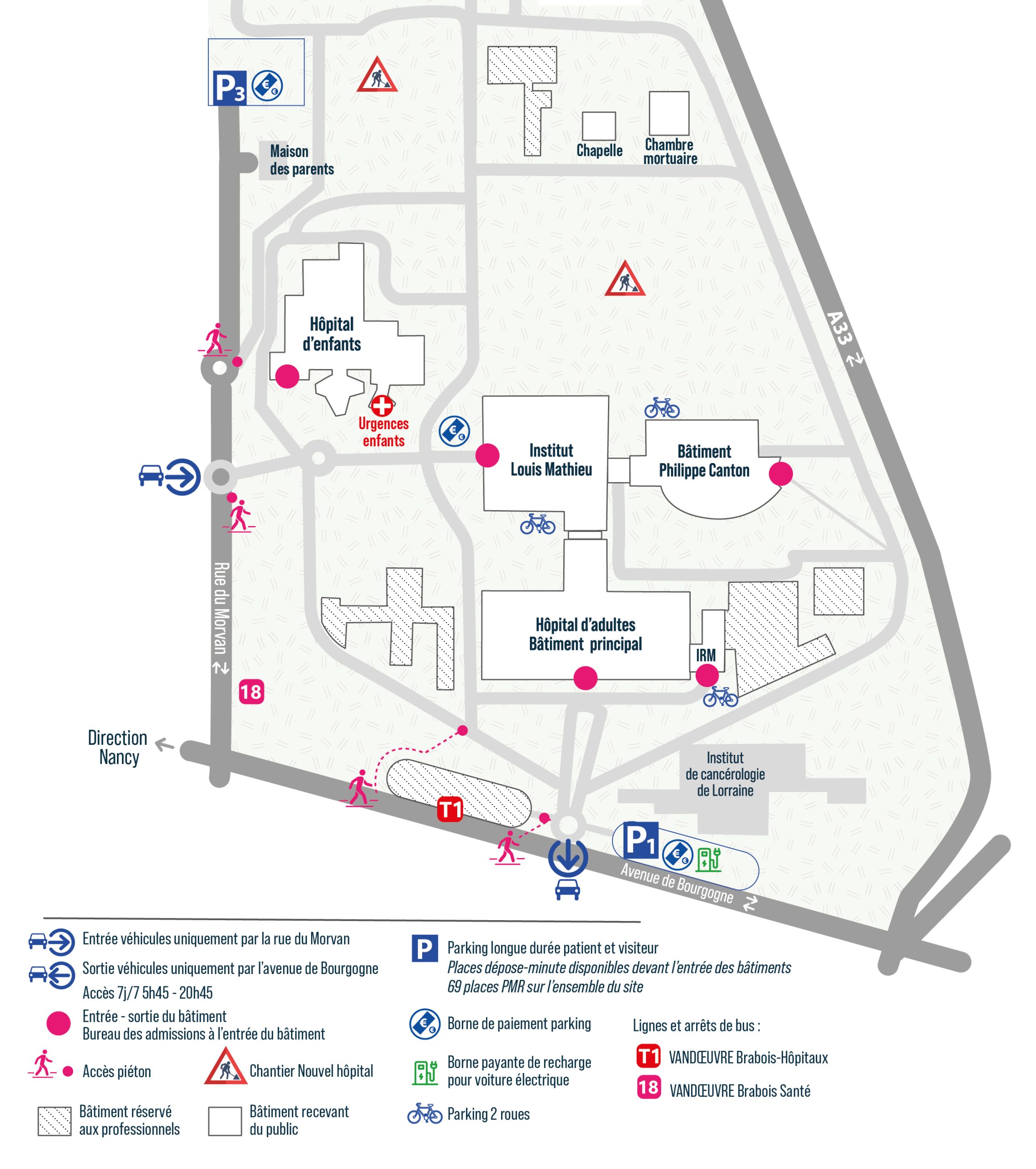 Plan du site — Hôpitaux de Brabois